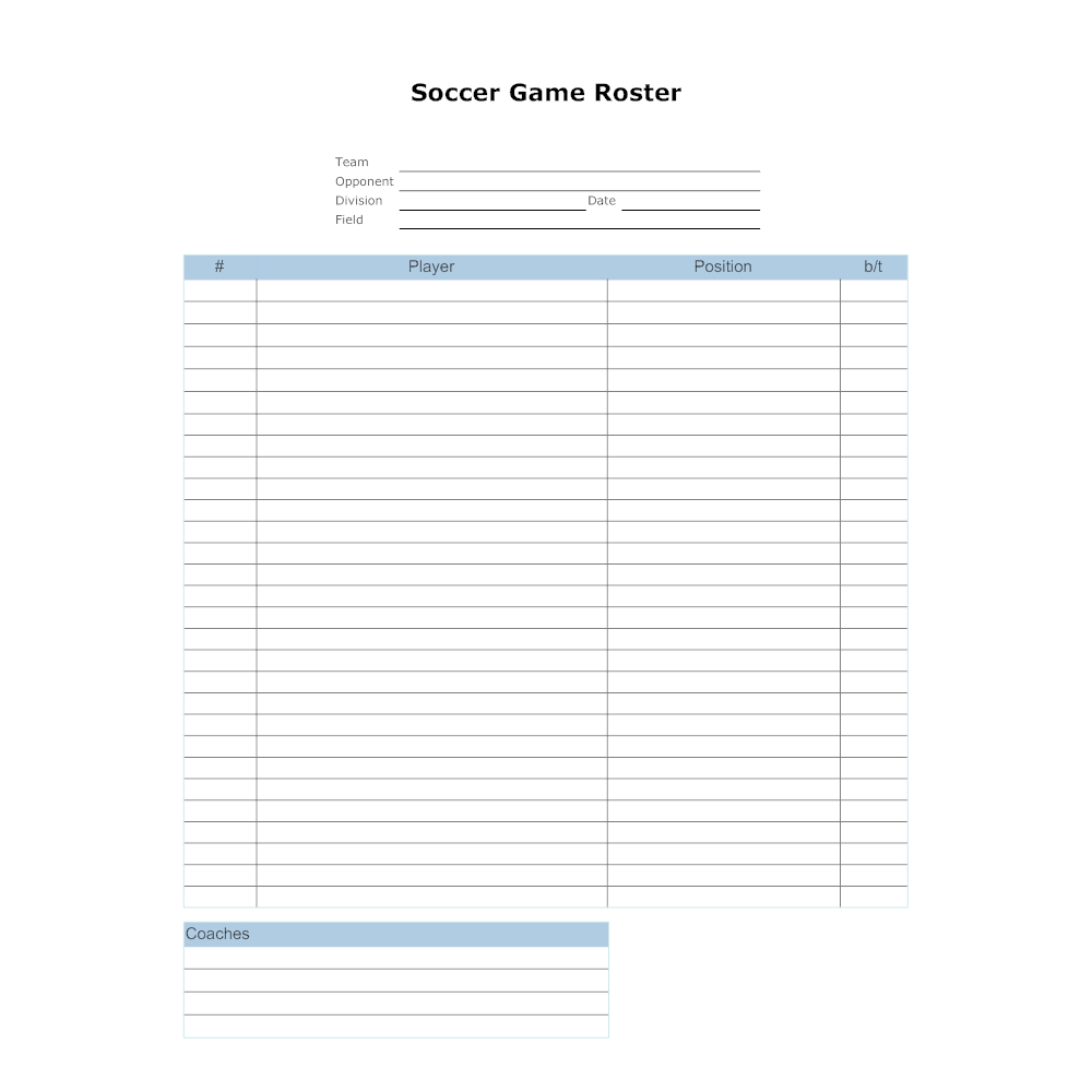 Soccer Lineup Templates – Karan.ald2014 For Blank Football Depth Chart Template