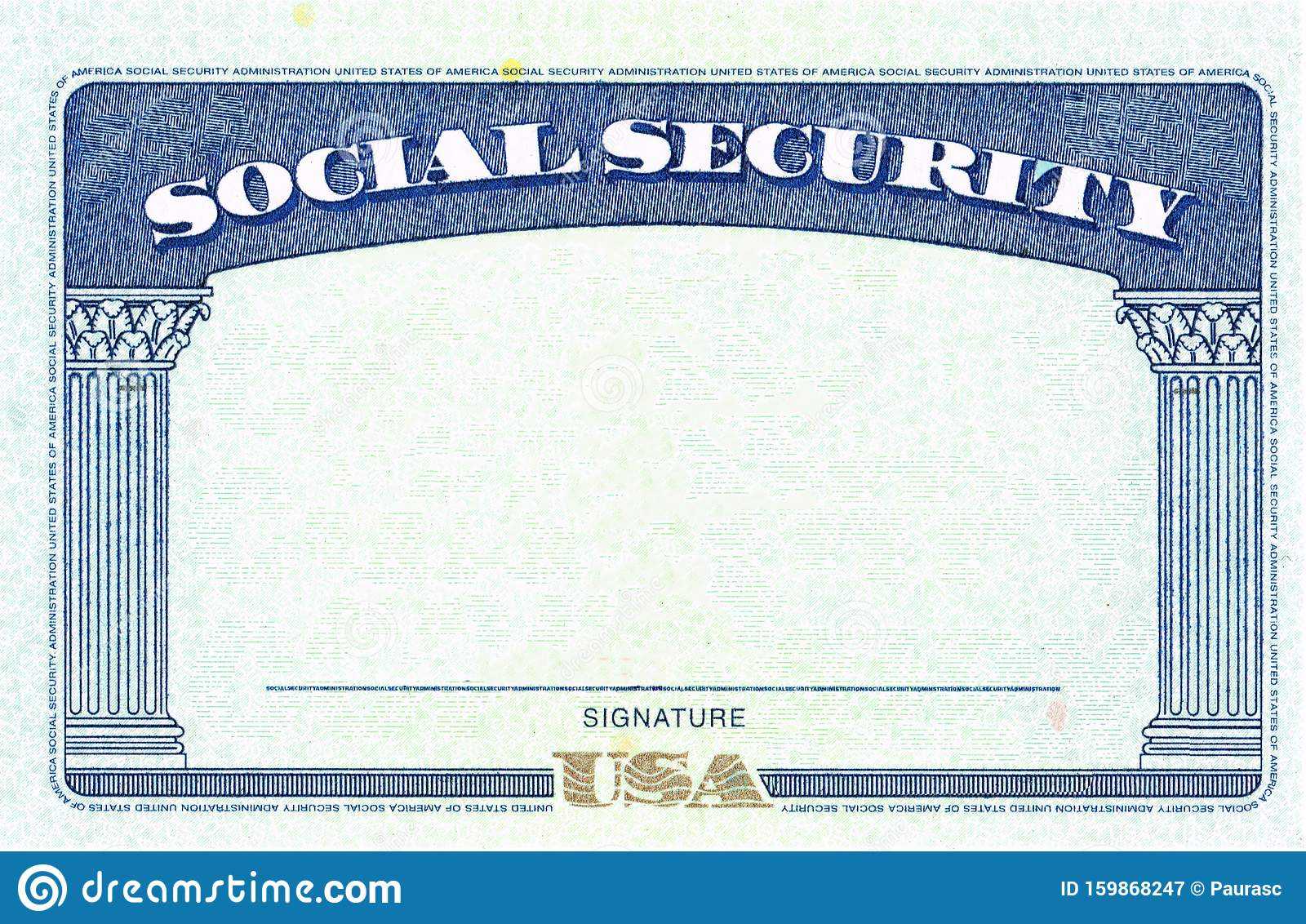 Social Security Card Blank Stock Image. Image Of Emigration For Blank Social Security Card Template Download
