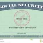Social Security Card Stock Illustration. Illustration Of With Regard To Blank Social Security Card Template Download