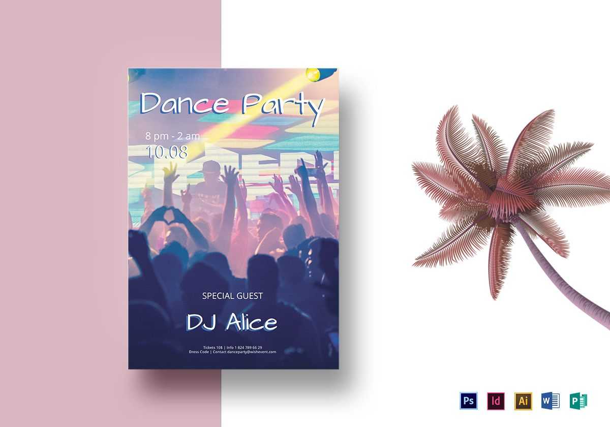 Special Dj Flyer Template Pertaining To Dance Flyer Template Word