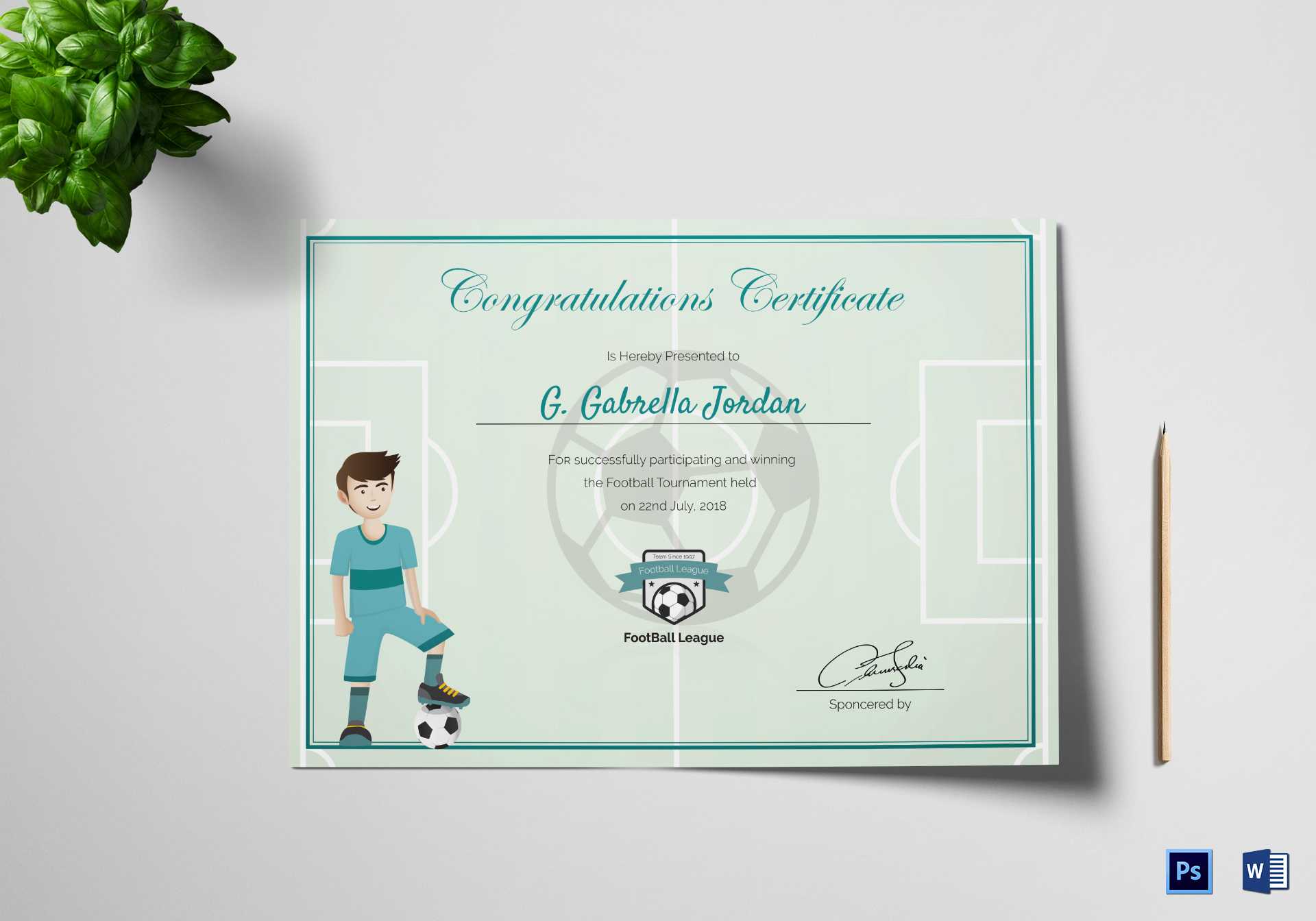 Sports Award Winning Congratulation Certificate Template With Congratulations Certificate Word Template