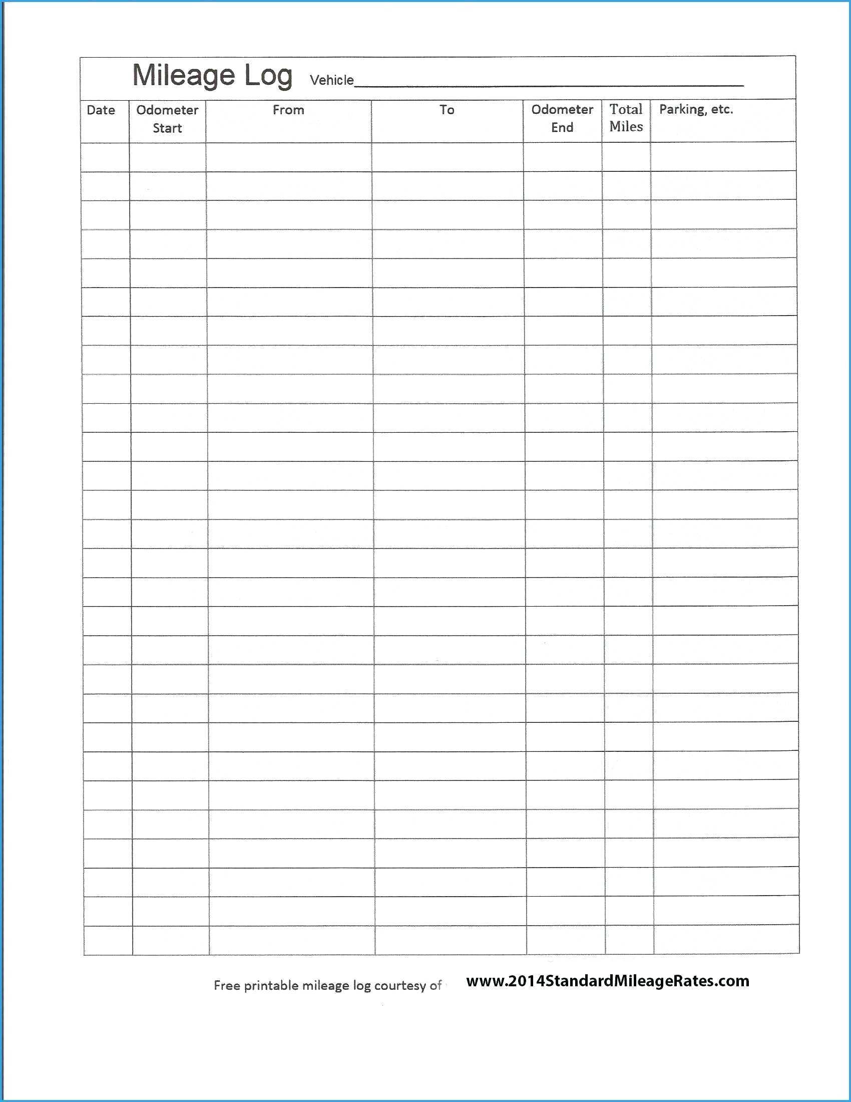 Spreadsheet Free Gas Mileage Log Template Great Sheet Uk For Throughout Mileage Report Template