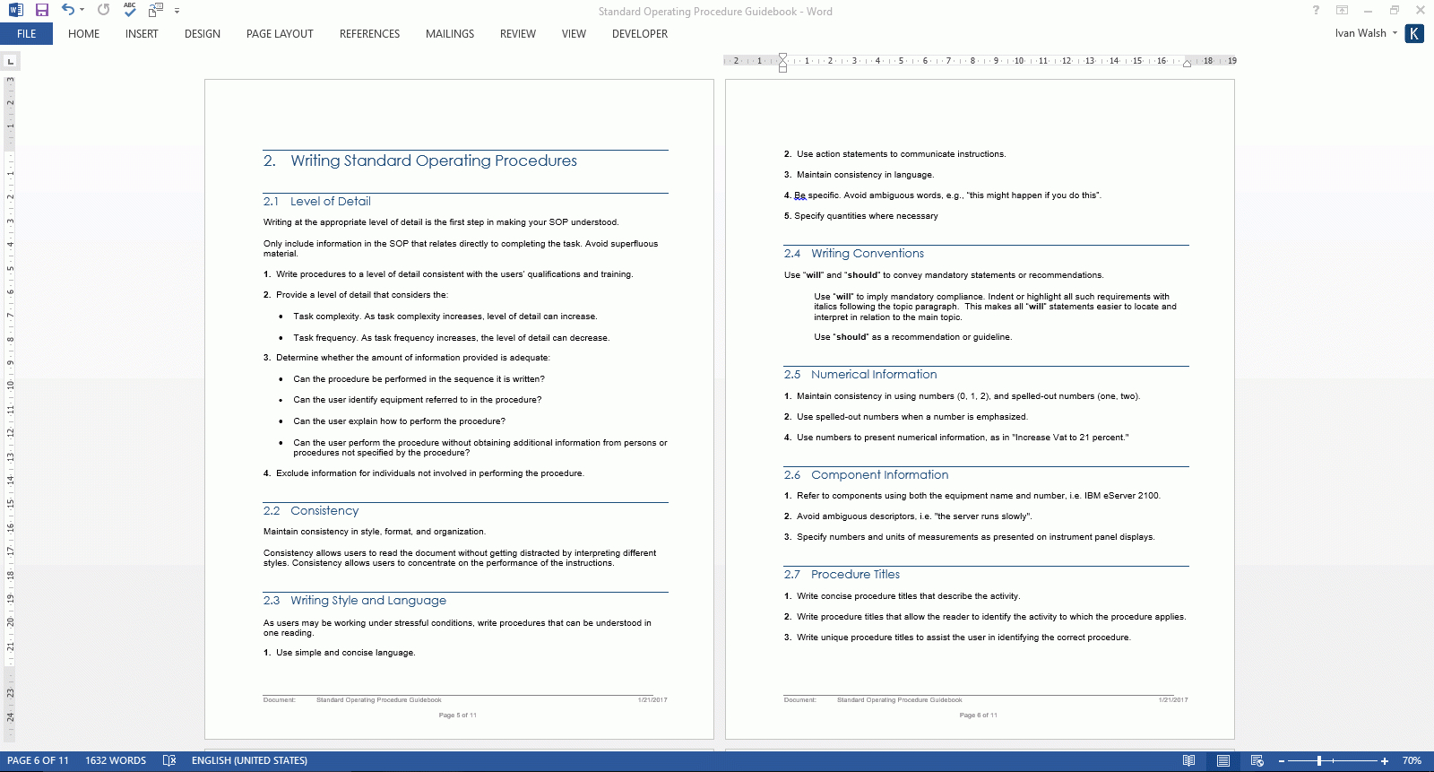 Standard Operating Procedure (Sop) Writing Guide (With Word+ Inside Free Standard Operating Procedure Template Word 2010