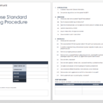 Standard Operating Procedures Templates | Smartsheet Throughout Procedure Manual Template Word Free