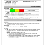 Status Report Project Management – Barati.ald2014 With One Page Project Status Report Template