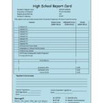 Student Report Template with regard to High School Student Report Card Template