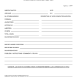 Subcontractor Daily Report – Fill Online, Printable With Superintendent Daily Report Template