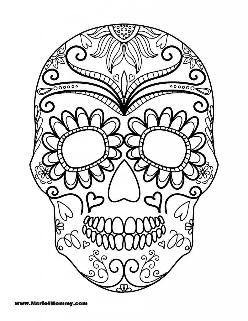 Sugar Skulls Colouring Pages,sugar Skull Coloring Pages Free Pertaining To Blank Sugar Skull Template