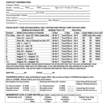 Summer Camp Application Template – Fill Online, Printable In Camp Registration Form Template Word