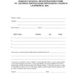 Sunday School Registration Form – 2 Free Templates In Pdf Intended For Registration Form Template Word Free