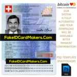 Switzerland Id Card Template Psd Editable Fake Download Intended For Blank Social Security Card Template