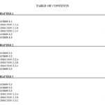 Table Of Contents Template | Table Of Contents Template Free With Blank Table Of Contents Template