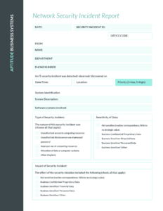 Teal It Incident Report Template regarding It Incident Report Template
