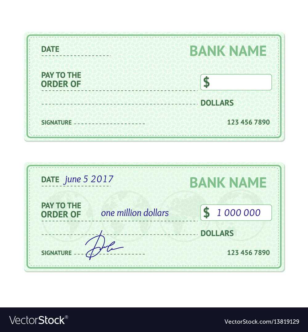 Template Blank Bank Check With Blank Cheque Template Download Free