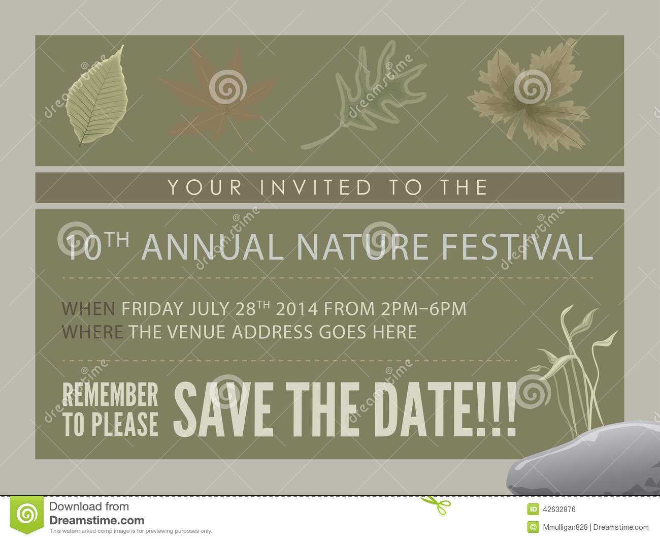 Template Event Flyer Or Save The Date Card Stock Intended For Save The Date Templates Word