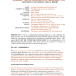Template For A Bilingual Psychoeducational Report Within School Psychologist Report Template