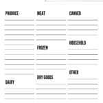 Template For Grocery Shopping Checklist – Bestawnings Throughout Blank Grocery Shopping List Template