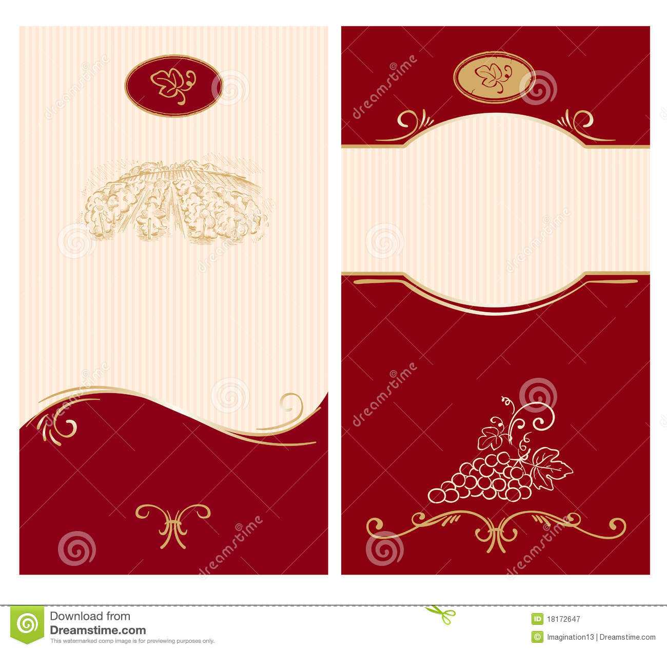 Template For Wine Labels Stock Vector. Illustration Of Inside Blank Wine Label Template