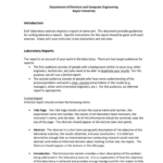 Template From Baylor | Manualzz Inside Engineering Lab Report Template