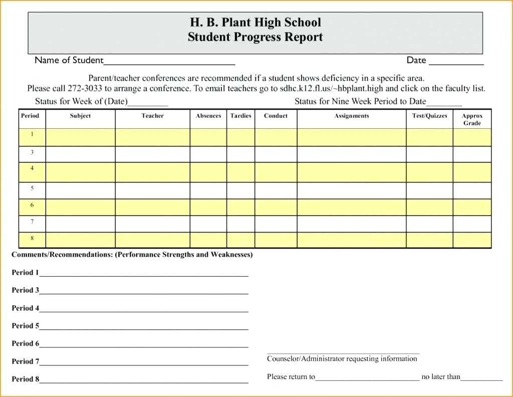 Test Report Template Excel – Vmarques In High School Progress Report Template