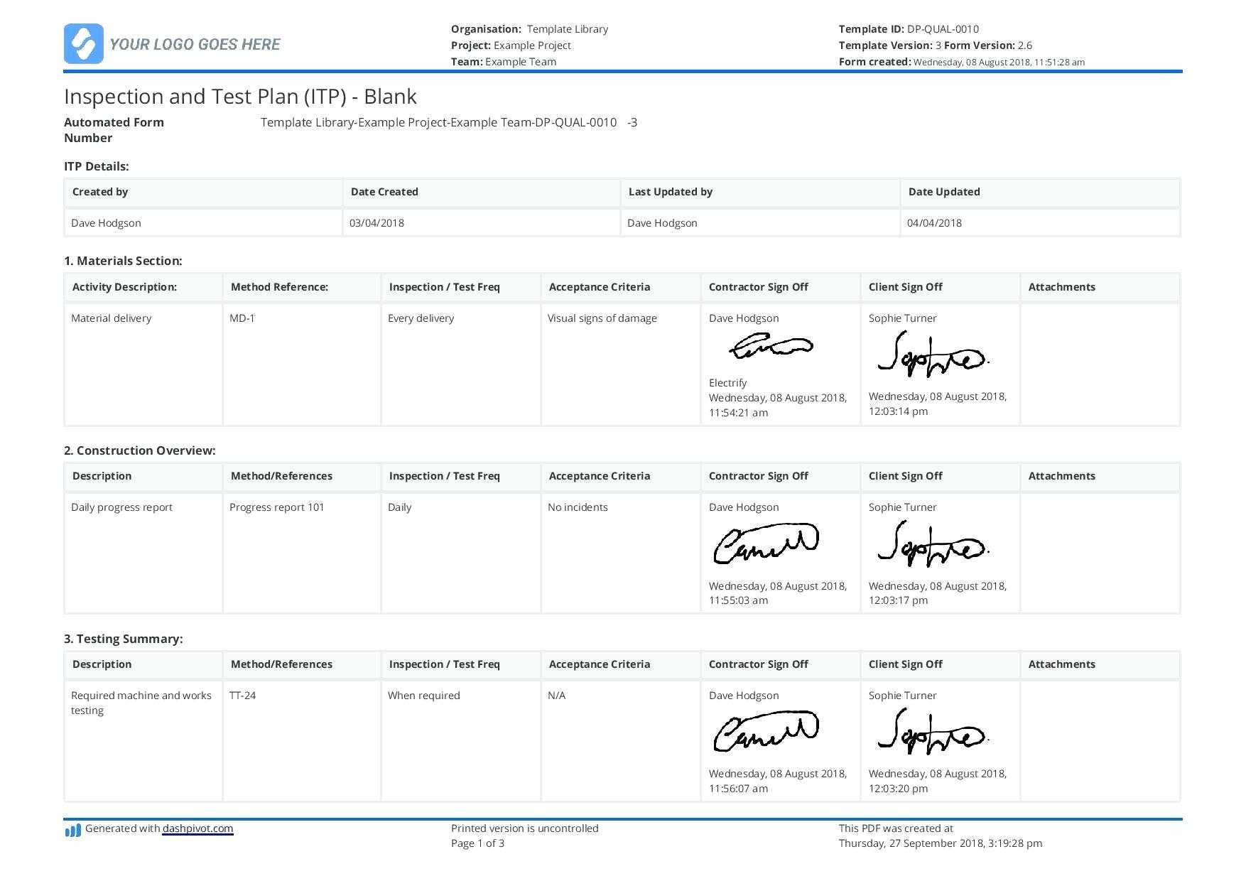 Test Report Template Excel – Vmarques With Acceptance Test Report Template