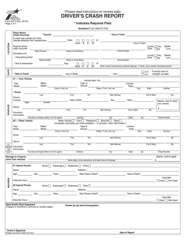Texas Blue Form – Fill Out And Sign Printable Pdf Template | Signnow Throughout Vehicle Accident Report Form Template
