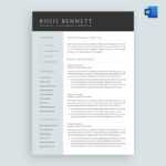 The 'rosie' Resume / Cv Template Package For Microsoft™ Word Throughout Microsoft Word Resumes Templates