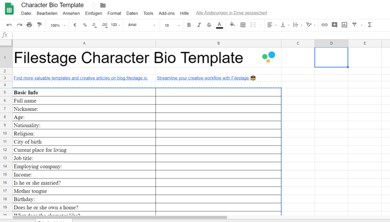 The Ultimate Character Bio Template 2018 | 70+ Questions Pertaining To ...