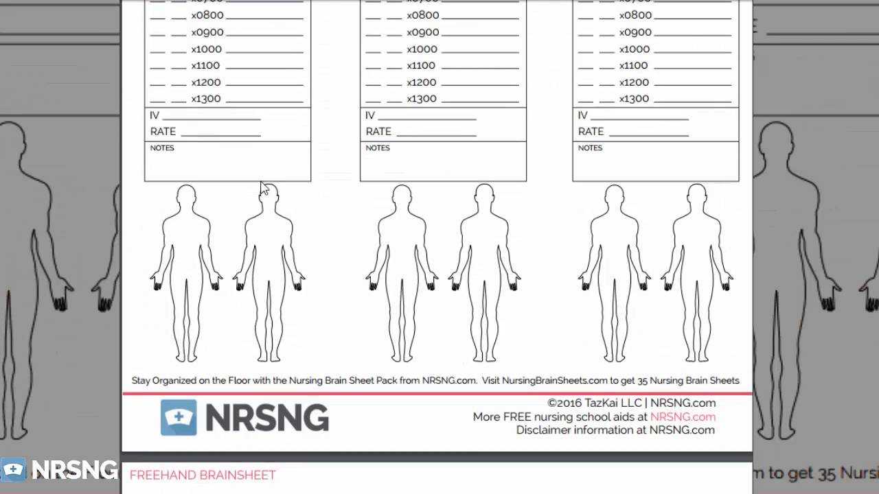 The Ultimate Nursing Brain Sheet Database (33 Nursing Report Throughout Nursing Assistant Report Sheet Templates
