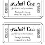 Ticket Clipart Template Within Blank Admission Ticket Template