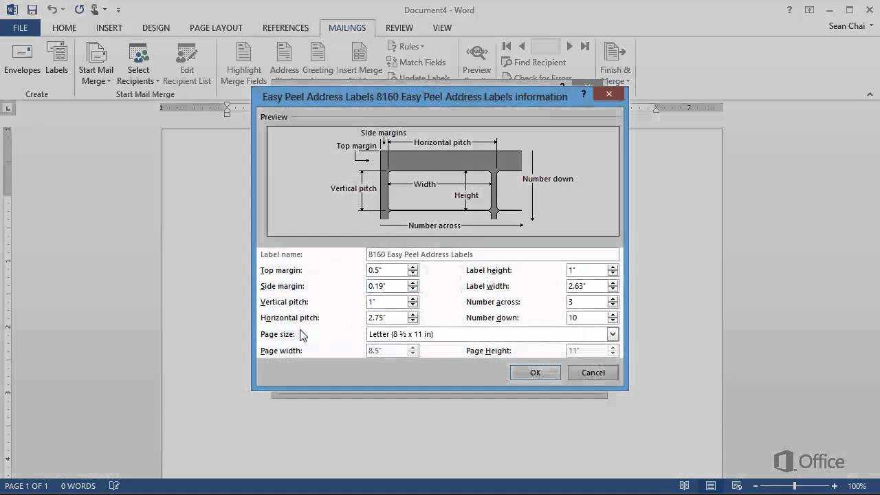 Training – Create Labels In Word 2013 Create And Print Labels – Video 1 Of 4 With 33 Up Label Template Word