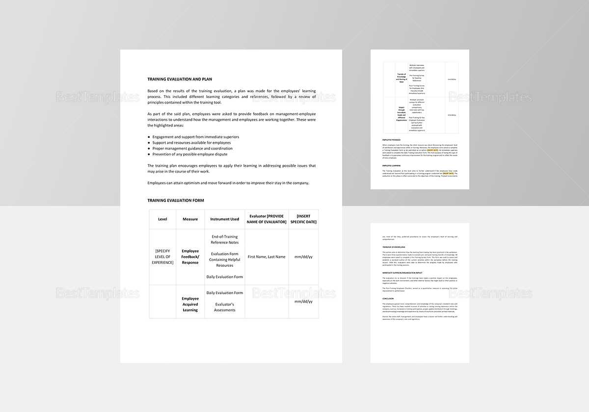 Training Evaluation Report Template With Regard To Training Evaluation Report Template
