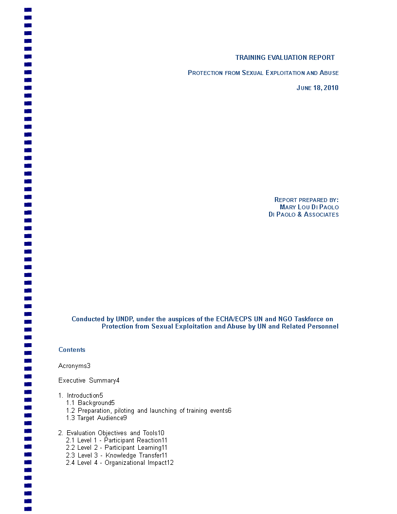 Training Evaluation Report | Templates At With Regard To Training Feedback Report Template