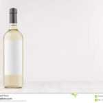 Transparent White Wine Bottle With Blank White Label On With Regard To Blank Wine Label Template