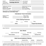 Travel Profile Template – Fill Out And Sign Printable Pdf Template | Signnow Pertaining To Travel Request Form Template Word