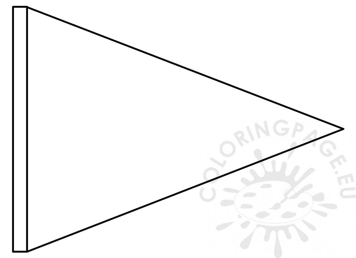 Triangle Flag Banner Template – Coloring Page Pertaining To Triangle Pennant Banner Template