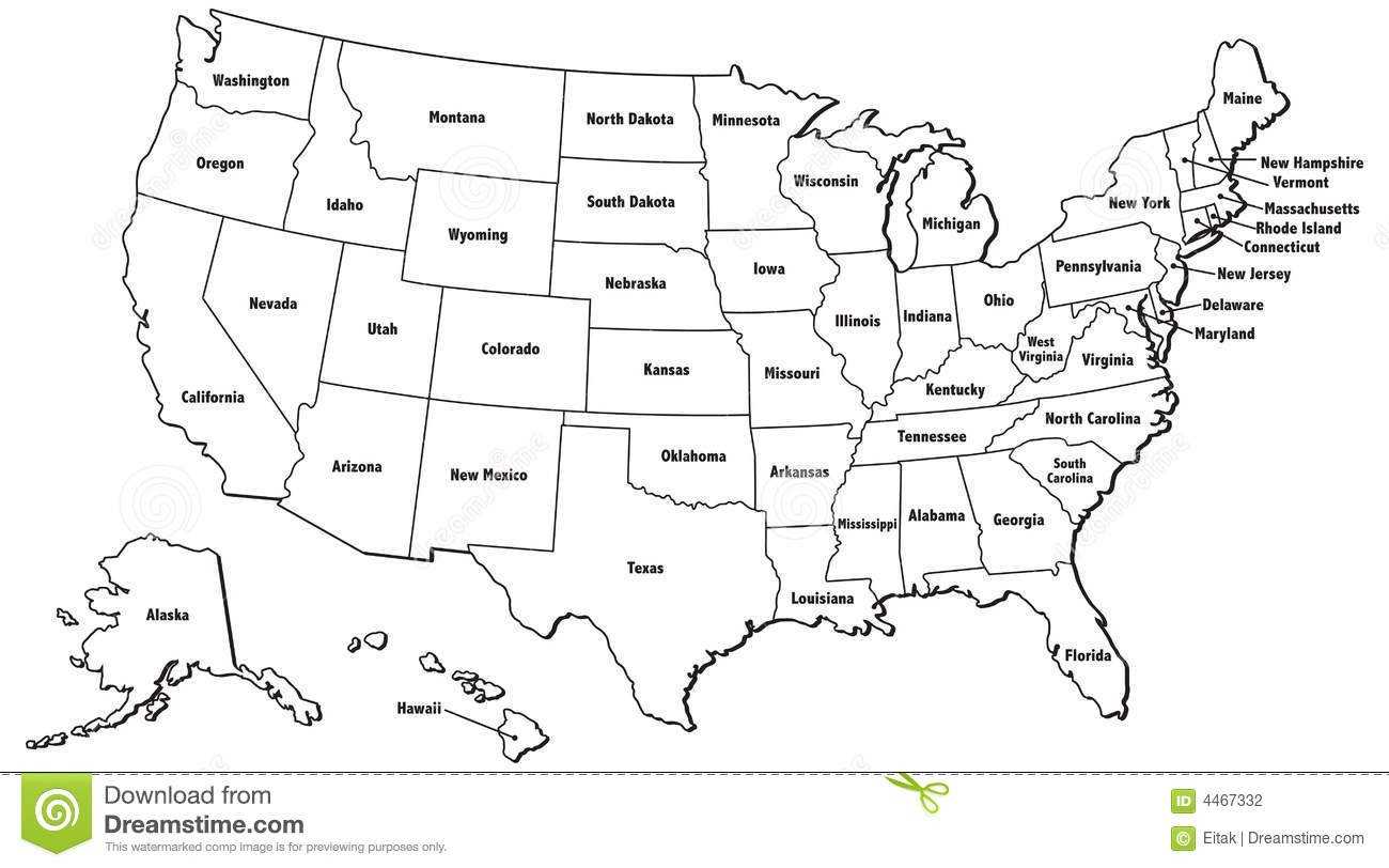 United States Outline Drawing At Paintingvalley Pertaining To United States Map Template Blank