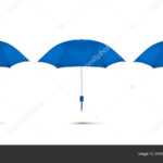 Vector 3D Realistic Render Blue Blank Umbrella Icon Set Pertaining To Blank Umbrella Template