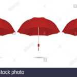 Vector 3D Realistic Render Red Blank Umbrella Icon Set In Blank Umbrella Template