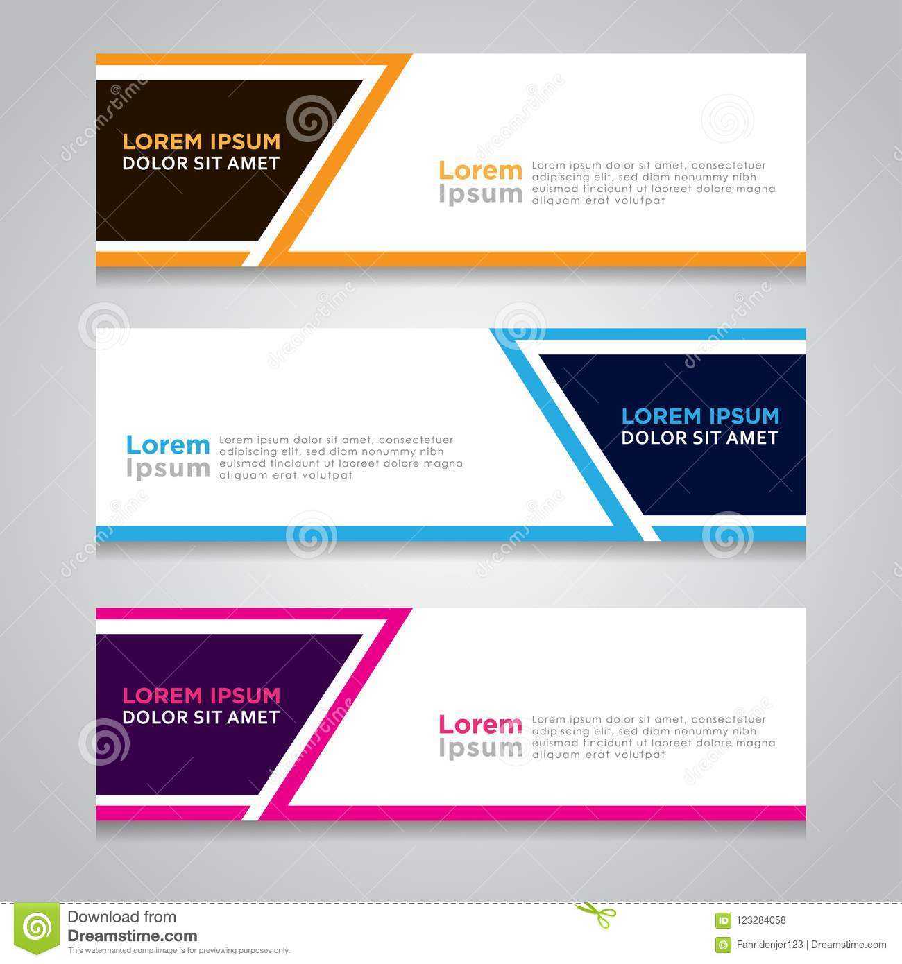 Vector Abstract Design Banner Template. Stock Vector Pertaining To Website Banner Design Templates