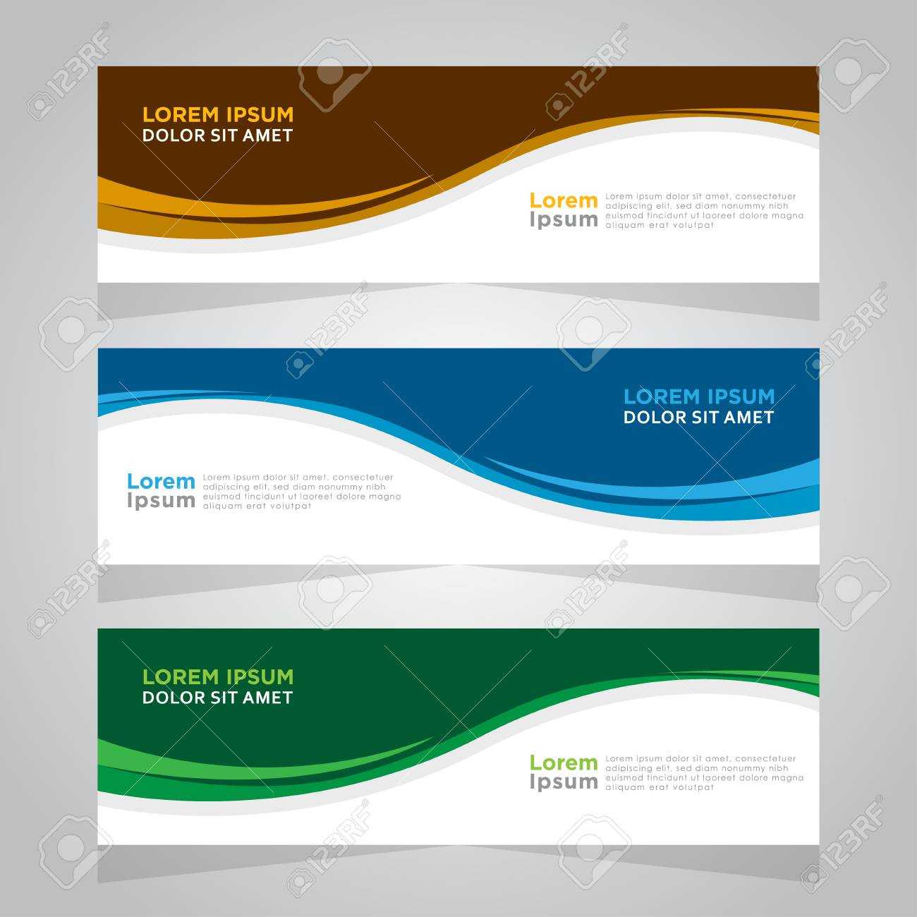 Vector Abstract Design Web Banner Template. Web Design Elements.. Throughout Website Banner Design Templates
