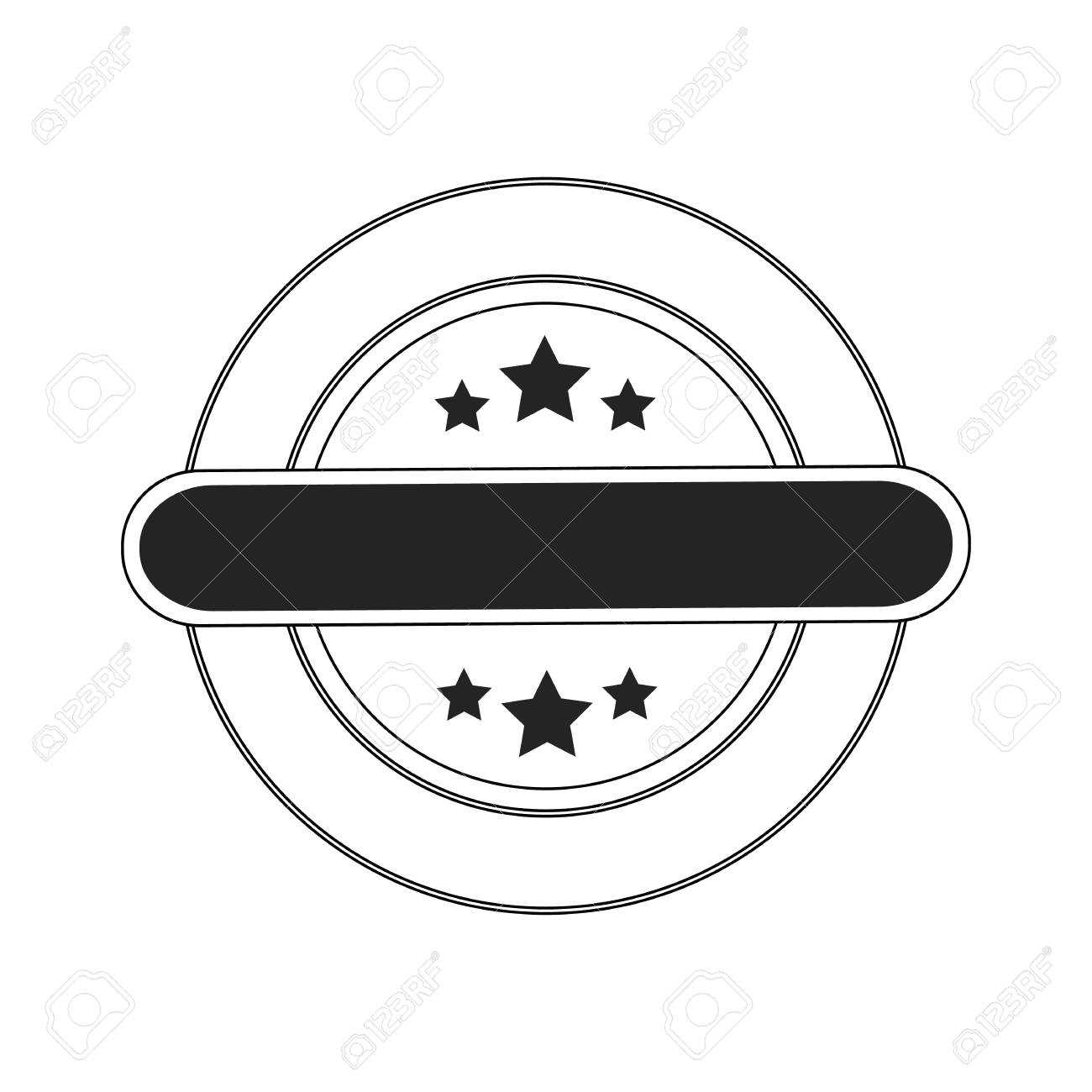 Vector Blank Seal Stamp Template. In Blank Seal Template