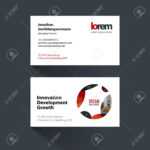 Vector Business Card Template With Red Circle, Soft Shapes, Round For It,  Business, Beauty. Simple And Clean Design. Creative Corporate Identity In Soccer Report Card Template