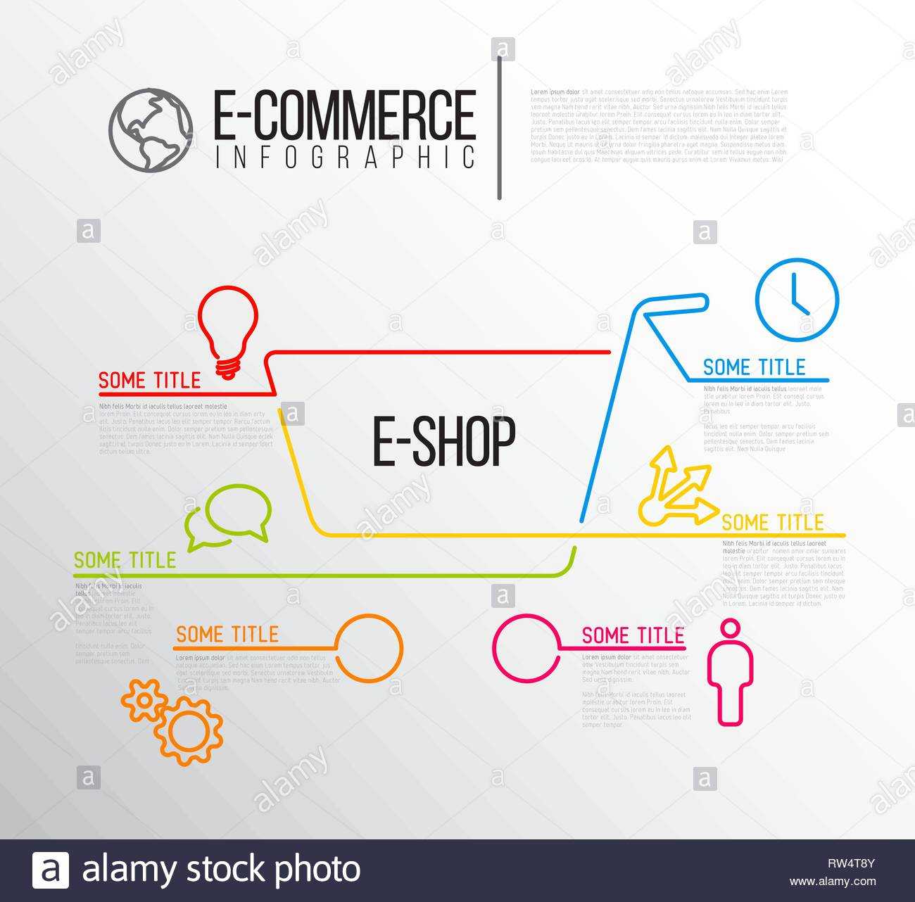 Vector E Commerce E Shop Infographic Report Template Made Within Shop Report Template