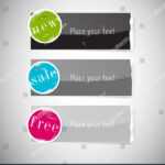 Vector Glossy Glazed Torn Paper Banners Stock Vector throughout Staples Banner Template