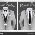 Vector Illustration Business Suit Template Black Tie White Within Tie Banner Template