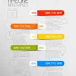 Vector Infographic Timeline Report Template With Icons And Rounded Labels With Regard To Rma Report Template