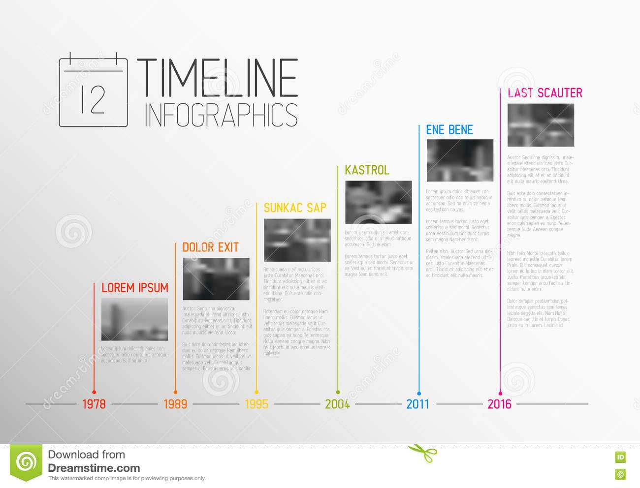 Vector Infographic Typography Timeline Report Template Stock Within Ar Report Template