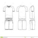 Vector Templates Of Blank T Shirt And Shorts Stock Vector Pertaining To Blank Model Sketch Template