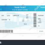 Vector Train Ticket Traveler Check Template Stock Vector With Regard To Blank Train Ticket Template